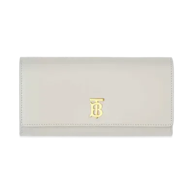 Burberry Monogram Motif Leather Continental Wallet "Heather Melange"