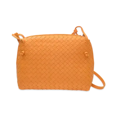 Bottega Veneta Lambskin Crossbody Bag "Orange"