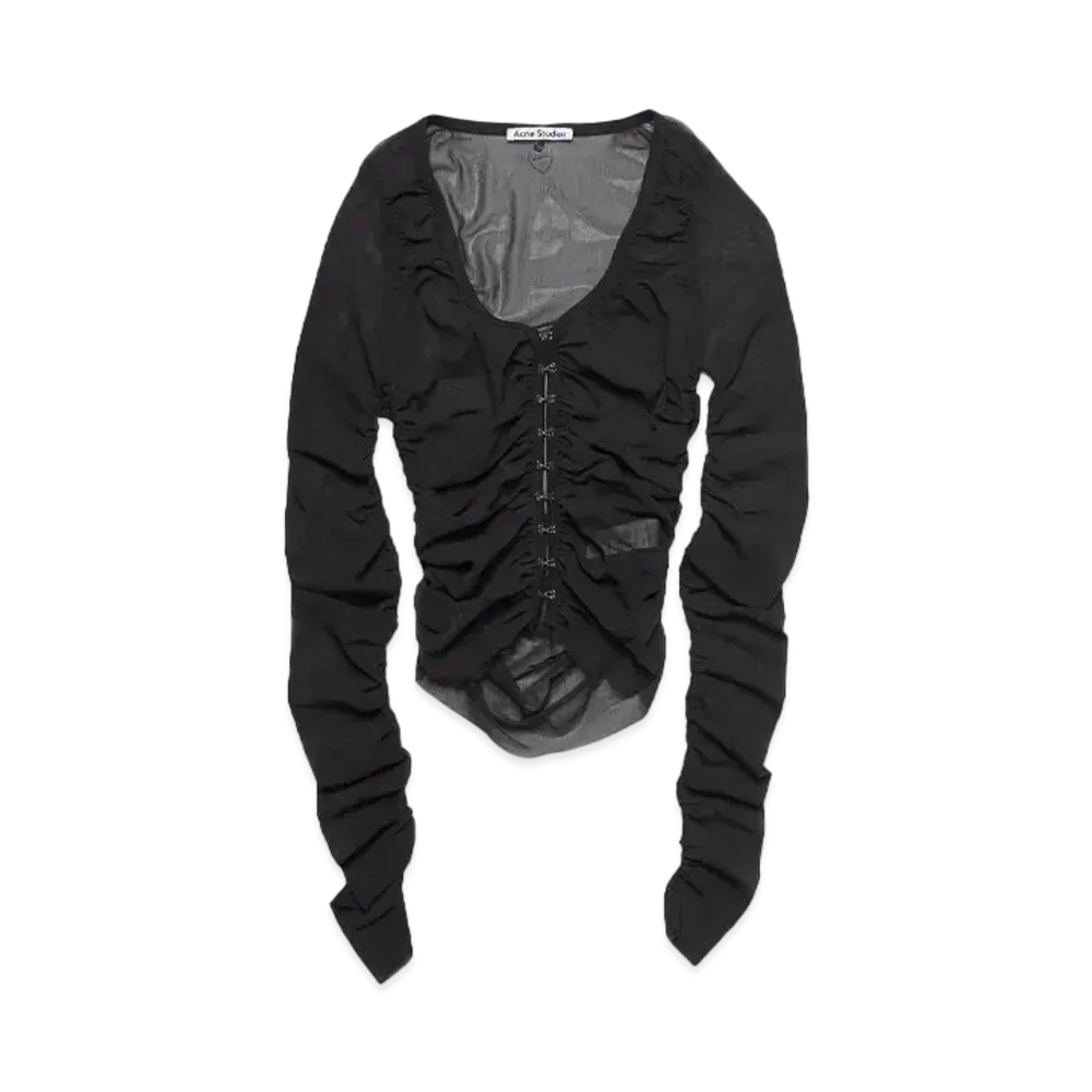 Acne Studios Mesh Blouse "Anthracite Grey"