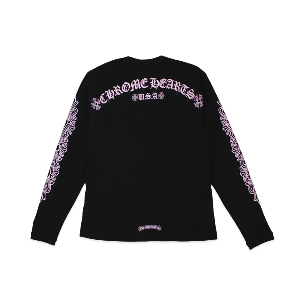 Chrome Hearts Matty Boy Shoulder Logo Thermal L/S T Shirt "Black"