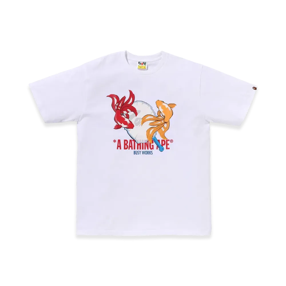 A BATHING APE Goldfish Scooping Tee "White"