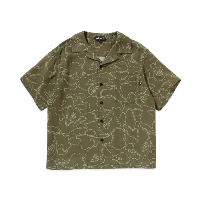 A BATHING APE Printed Casual Ss Shirt "Beige"