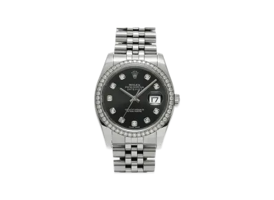 ROLEX Datejust 10P Diamonds "Black/Stainless Steel/White Gold"