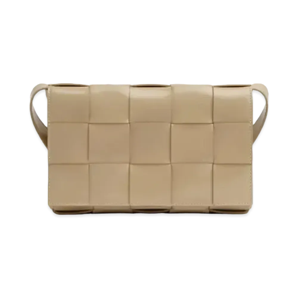 Bottega Veneta Cassette Crossbody Bag "Porridge"