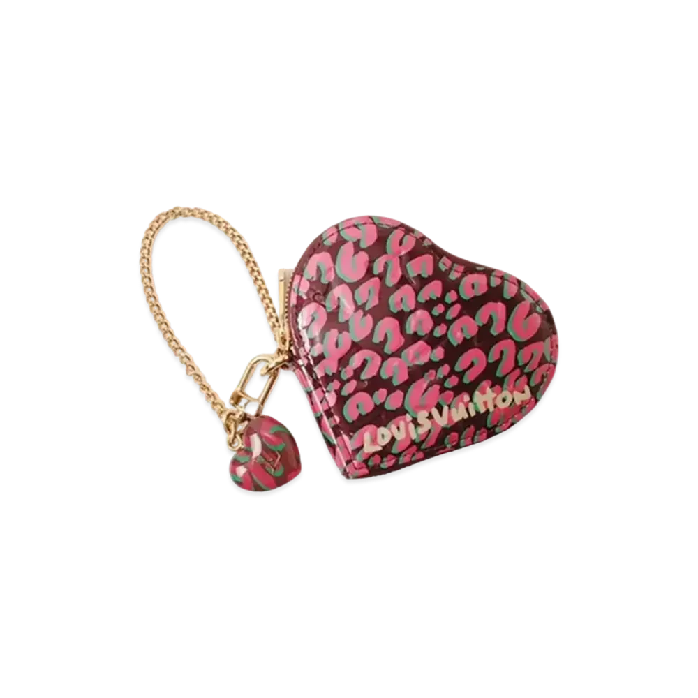Louis Vuitton Coeur Coin Purse Leopard Vernis "Rouge Forvist"