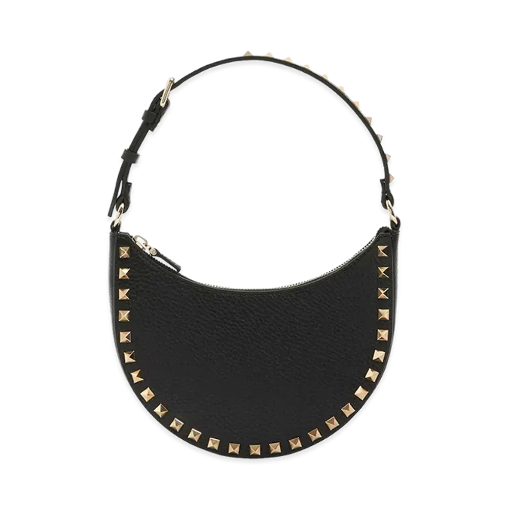 Valentino Women's Leather Rockstud Handbag "Black"