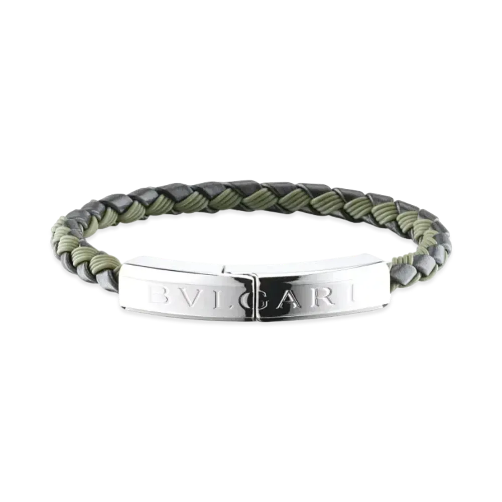BVLGARI BVLGARI MAN Bracelet "Black/Green"