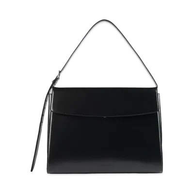 BALENCIAGA Ghost Leather Shoulder Bag "Black"