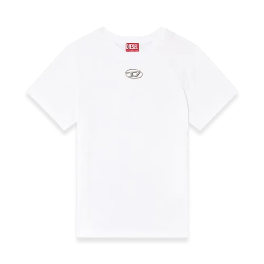Diesel T-Regs-OD-Q1 Regular Fit T-Shirt With Oval D "White"