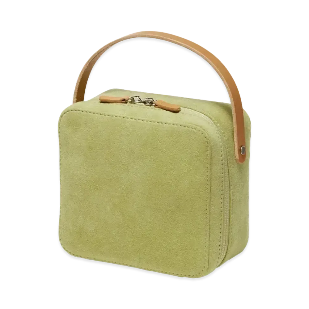 AURALEE Leather Small Travel Case Made By Aeta "Lime Green"
