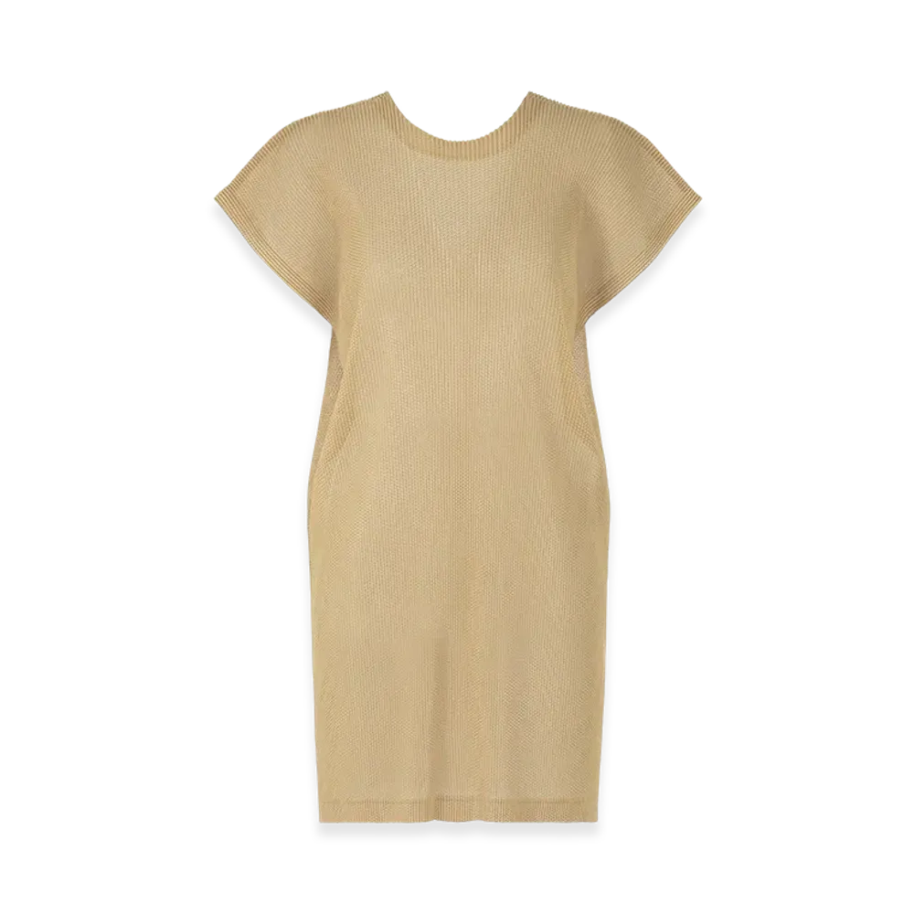 PLEATS PLEASE ISSEY MIYAKE Tatami July "Light Beige"