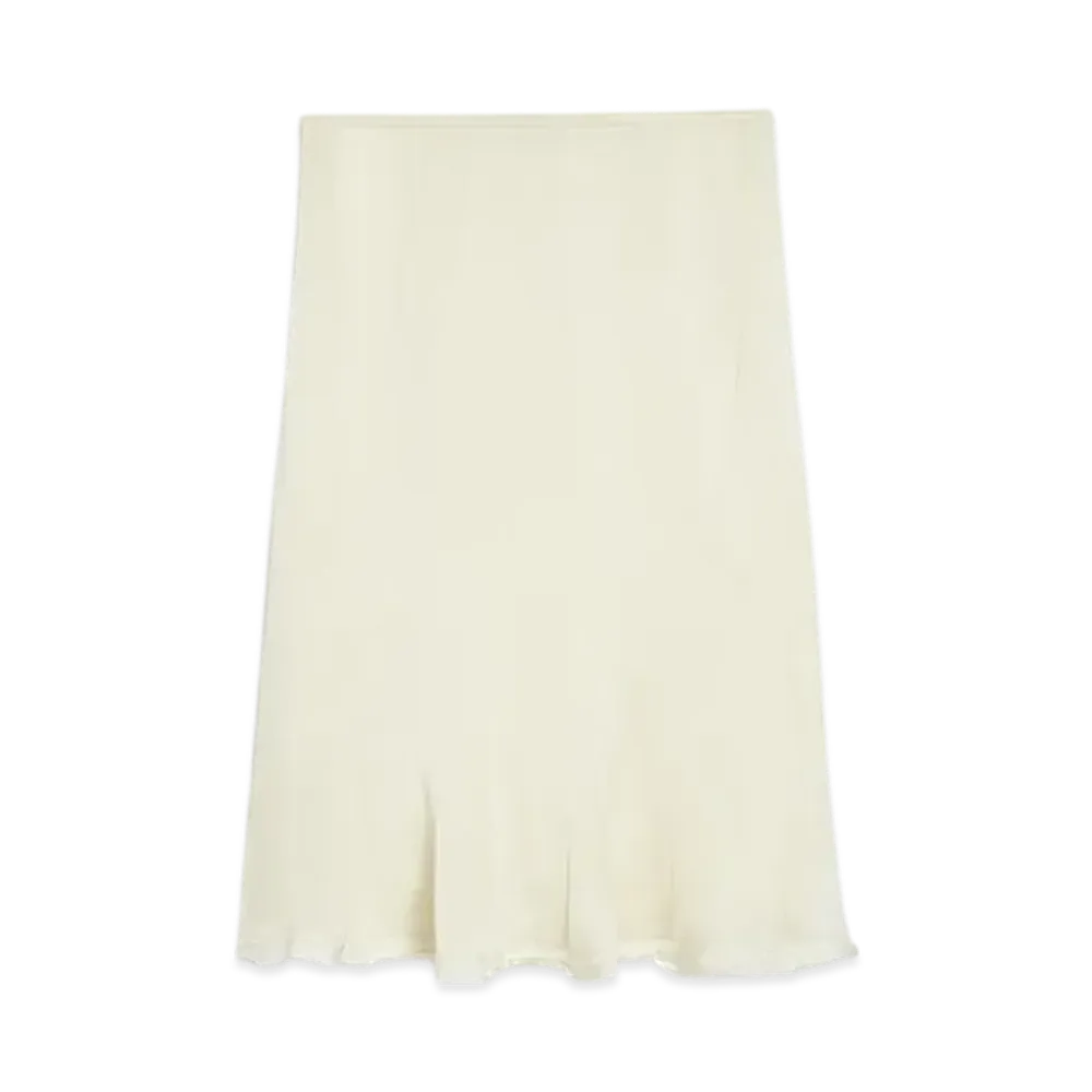 Jil Sander Envers Satin Flared Skirt "Cornsilk"