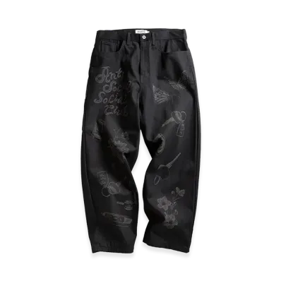 ANTI SOCIAL SOCIAL CLUB Laser-Etched Jeans "Black"