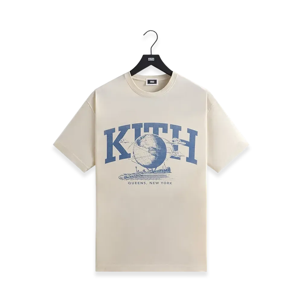 Kith x &Kin Queens Unisphere Vintage Tee "Sandrift"