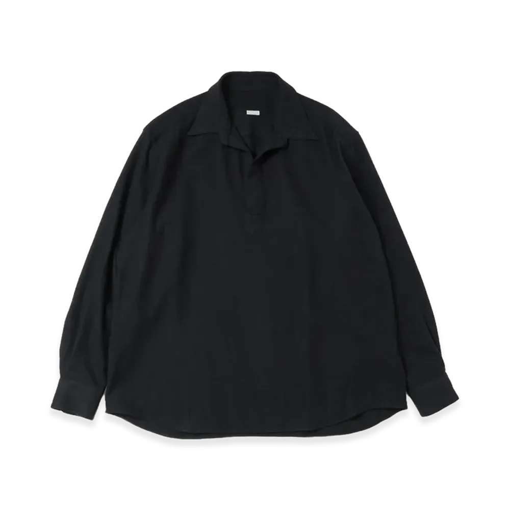 A.PRESSE Wool Skipper Shirt "Black"