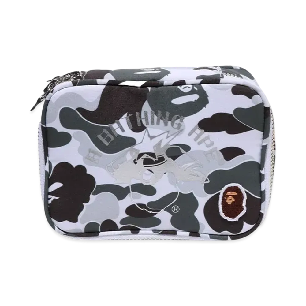 A BATHING APE Kyoto Camo Amenity Pouch "Gray"
