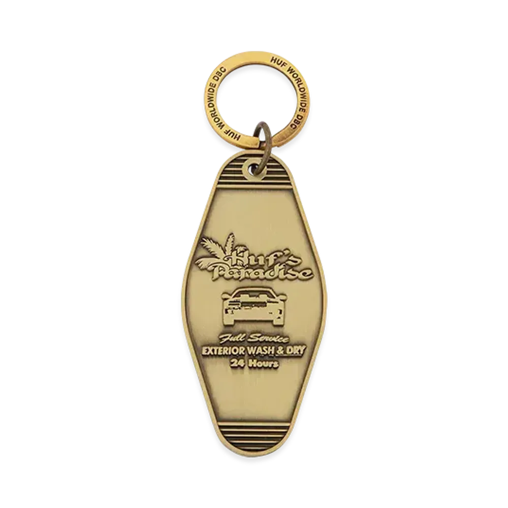 HUF Summer 25 Full Service Motel Key Tag "Gold"