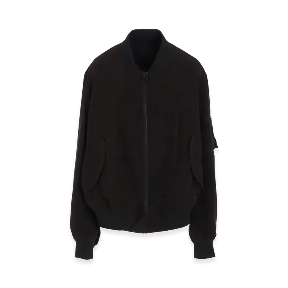 S'YTE Crepe de Chine Bomber Jacket "Black"