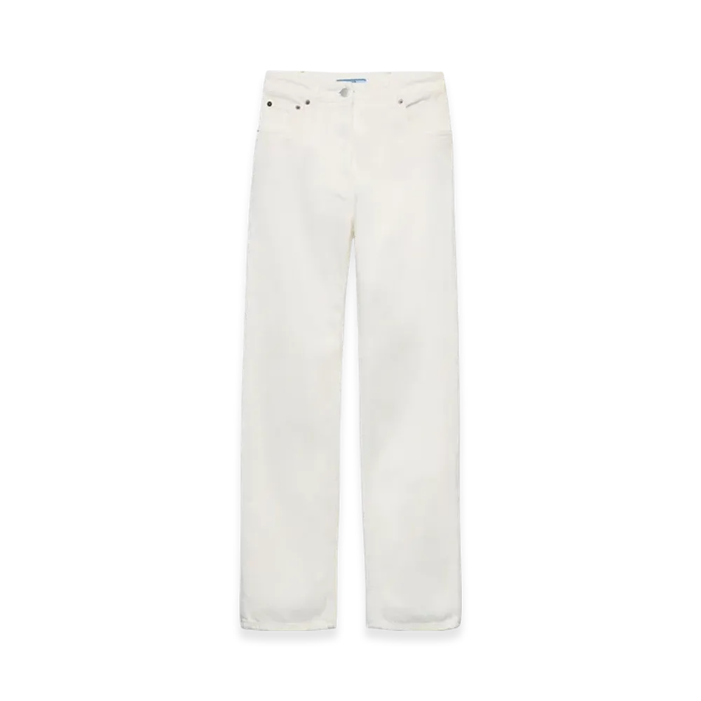 PRADA Women's Five-Pocket Denim Jeans "White"