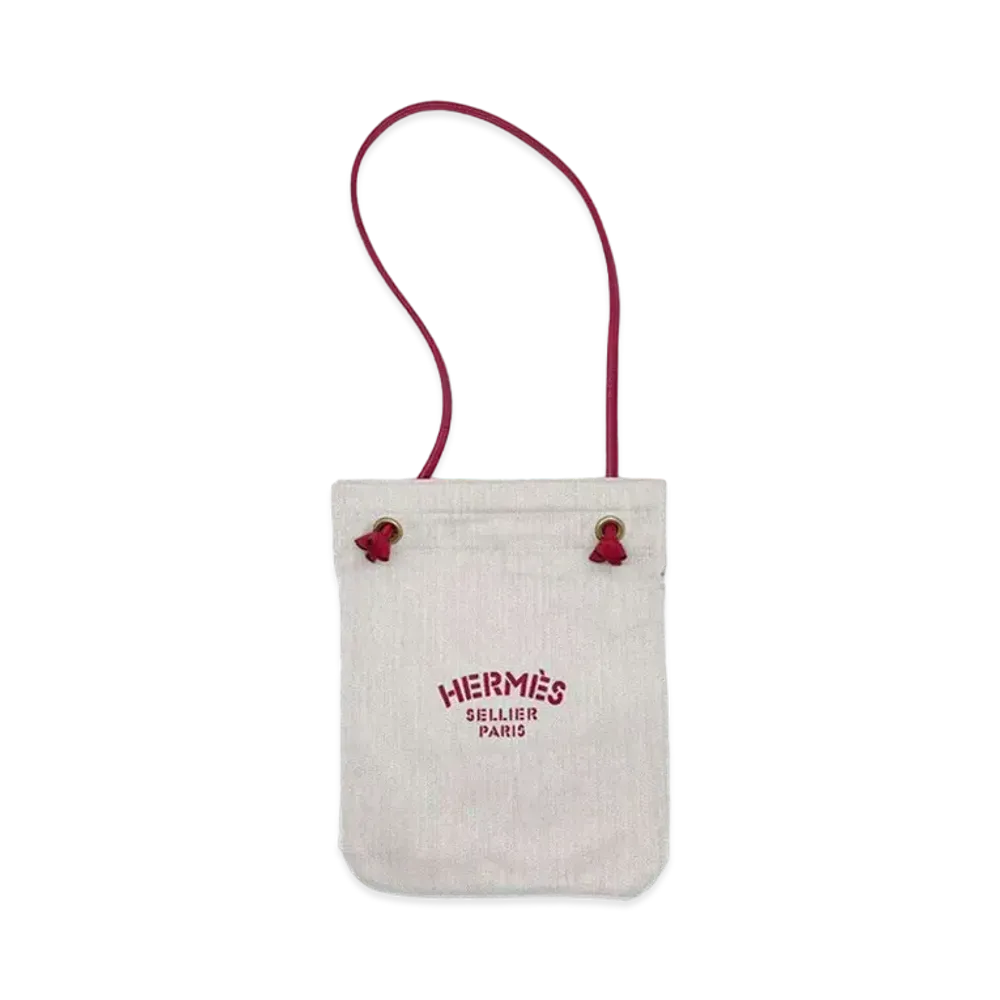 Hermes Aline PM Canvas Tote Bag "Red"