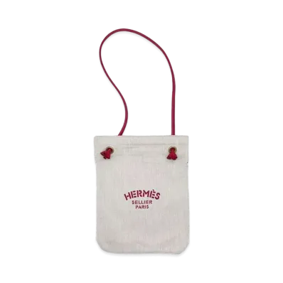 Hermes Aline PM Canvas Tote Bag "Red"