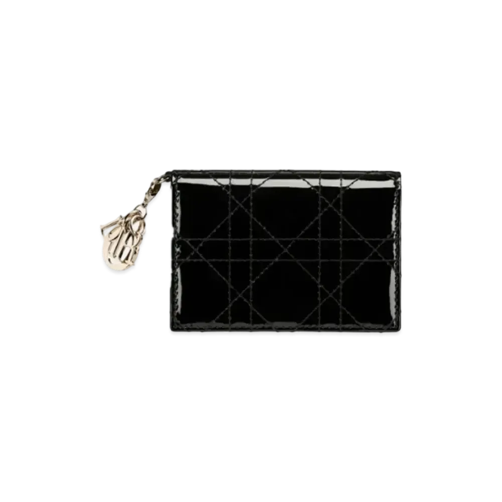 Dior Lady Dior Flap Card Holder "Black"