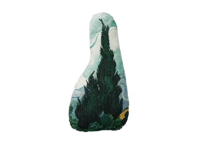 BANDAI "Ichiban Kuji" -Vincent van Gogh- B Prize Plant Cushion - Cypresses