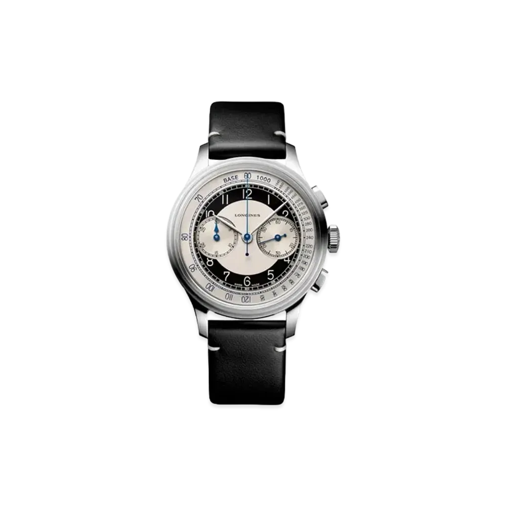 Longines Heritage Classic Chronograph Tuxedo 40.00mm "Silver/Stainless Steel/Black" L2.830.4.93.0