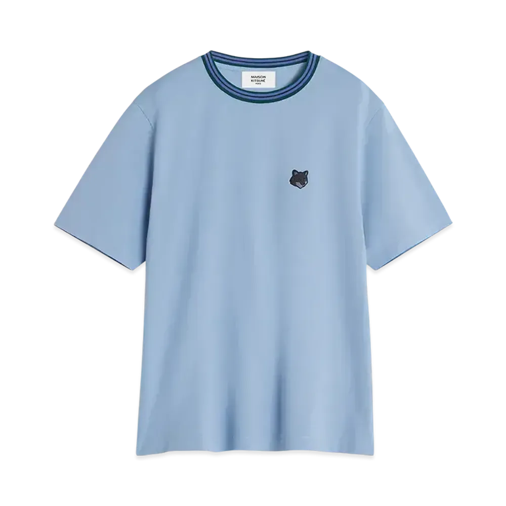 Maison Kitsune Fox Head Patch Comfort T-Shirt "Grey Blue"