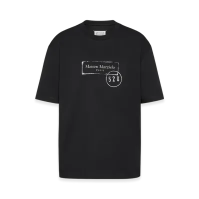 Maison Margiela Men's 520 Stamp Print T-Shirt "Black"