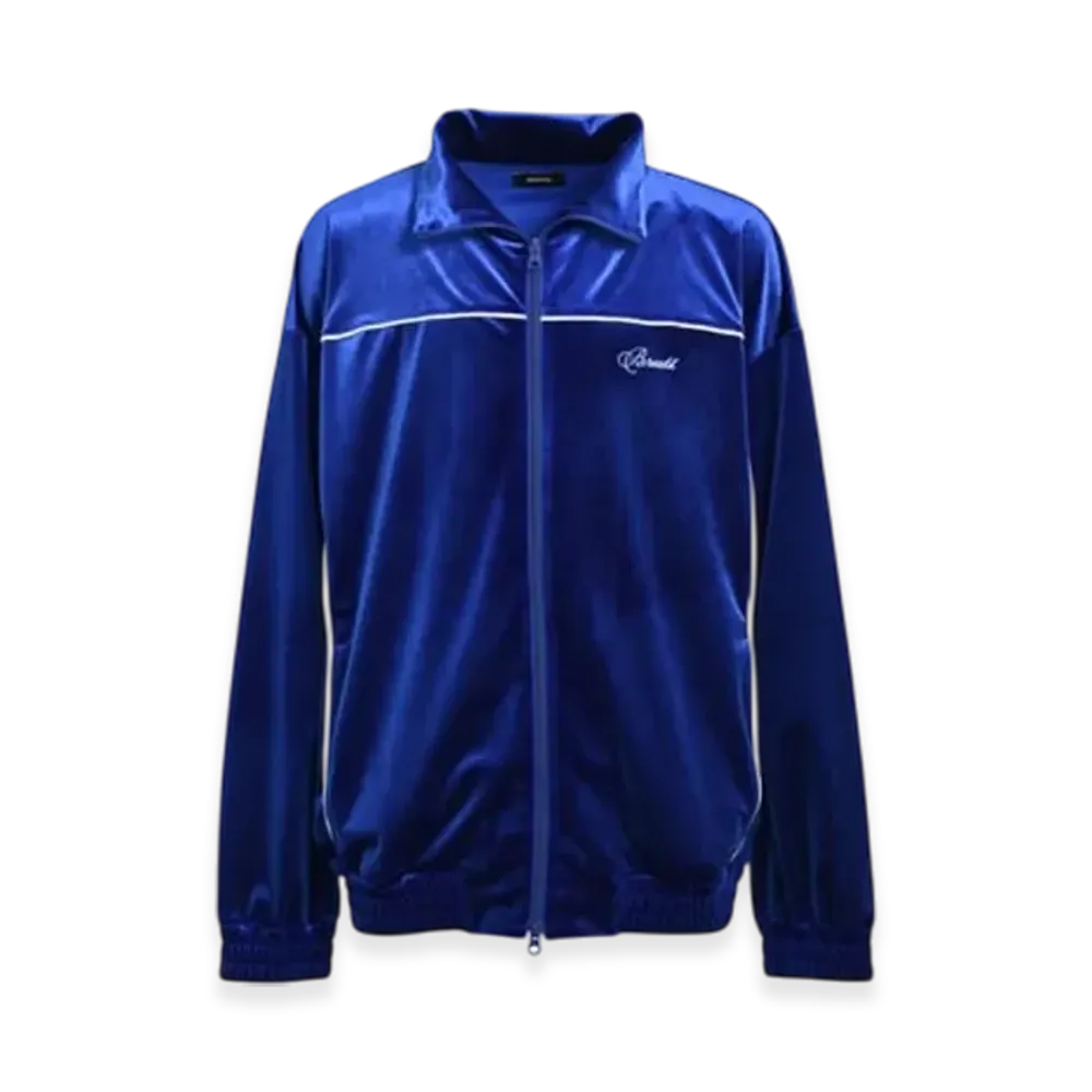 BREATH Script Logo Piping Velour Jacket "Blue"