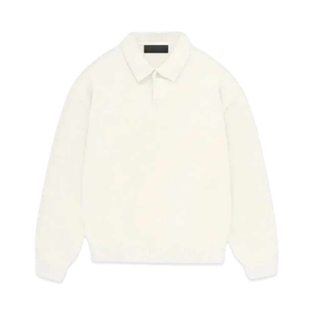 FEAR OF GOD ESSENTIALS Knit Polo "Cloud Dancer"