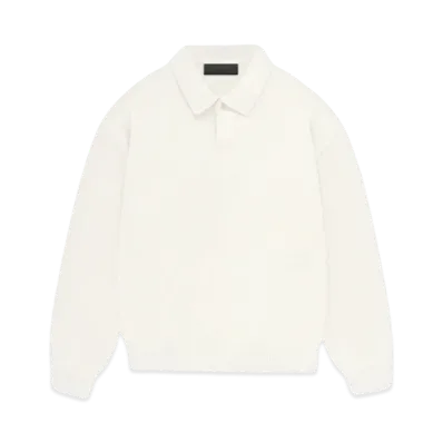 FEAR OF GOD ESSENTIALS Knit Polo "Cloud Dancer"