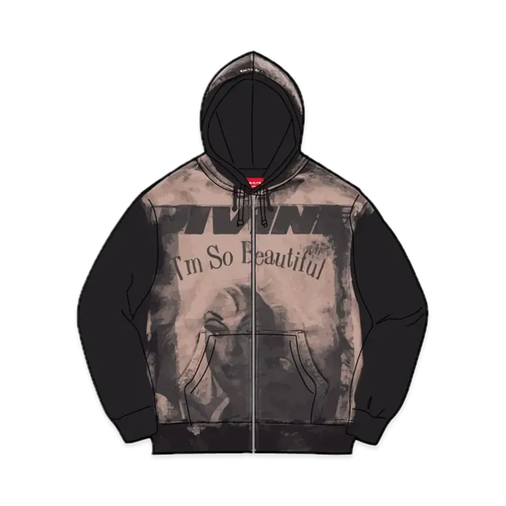 Supreme Divine Zip Up Hooded Sweatshirt "Black"