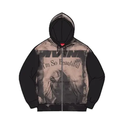 Supreme Divine Zip Up Hooded Sweatshirt "Black"