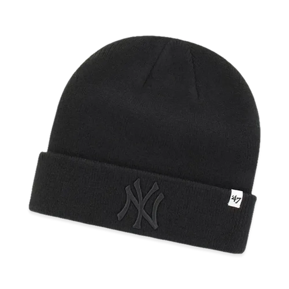 47 MLB Raised Cuff Knit "NY Black Black"
