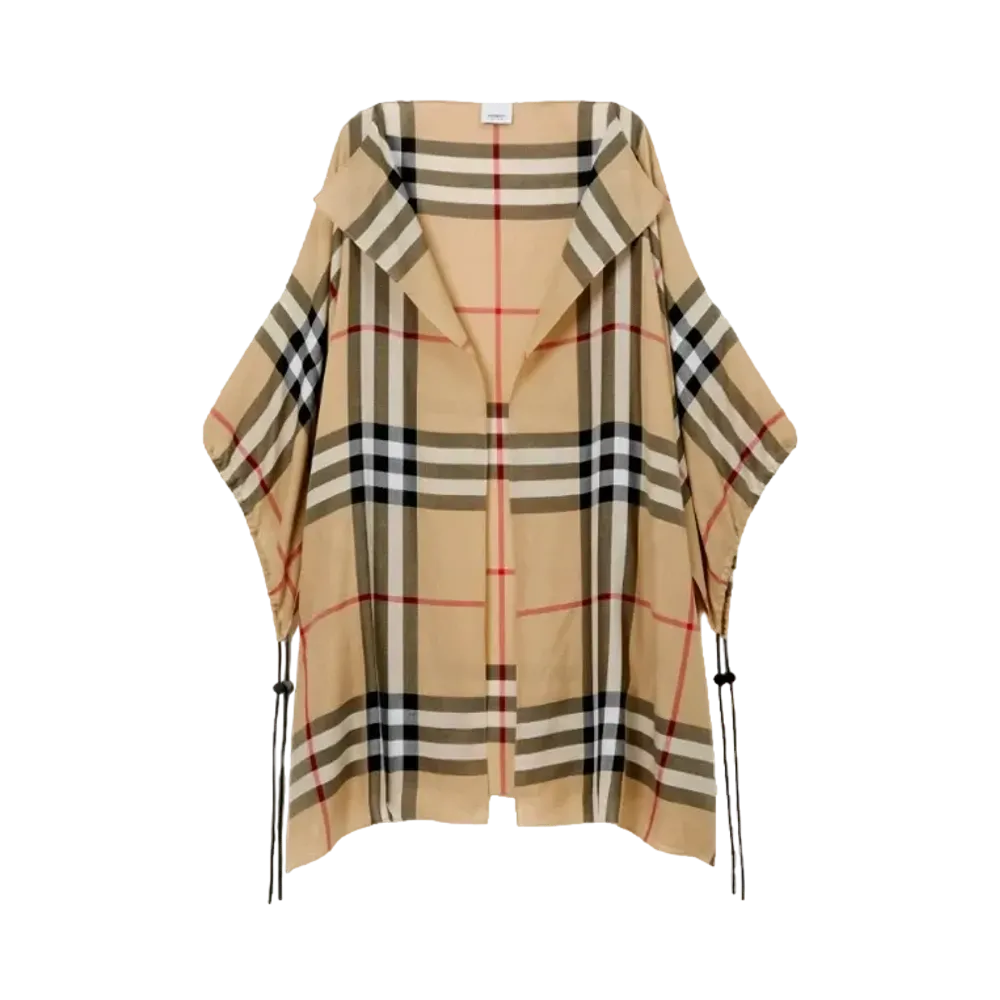 Burberry Check Cotton Cape "Archive Beige"