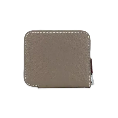 Hermes Azap Silk In Compact Veau Epsom "Etoupe/Mauve Sylvestre/Silver"