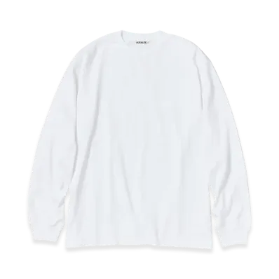 AURALEE Luster Plaiting L/S Tee "White"
