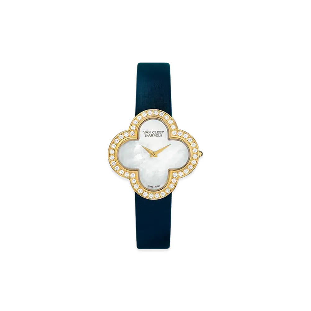 Van Cleef & Arpels Alhambra medium model watch "18K Yellow gold/Diamond/Mother-of-pearl"