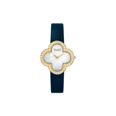 Van Cleef & Arpels Alhambra medium model watch "18K Yellow gold/Diamond/Mother-of-pearl"