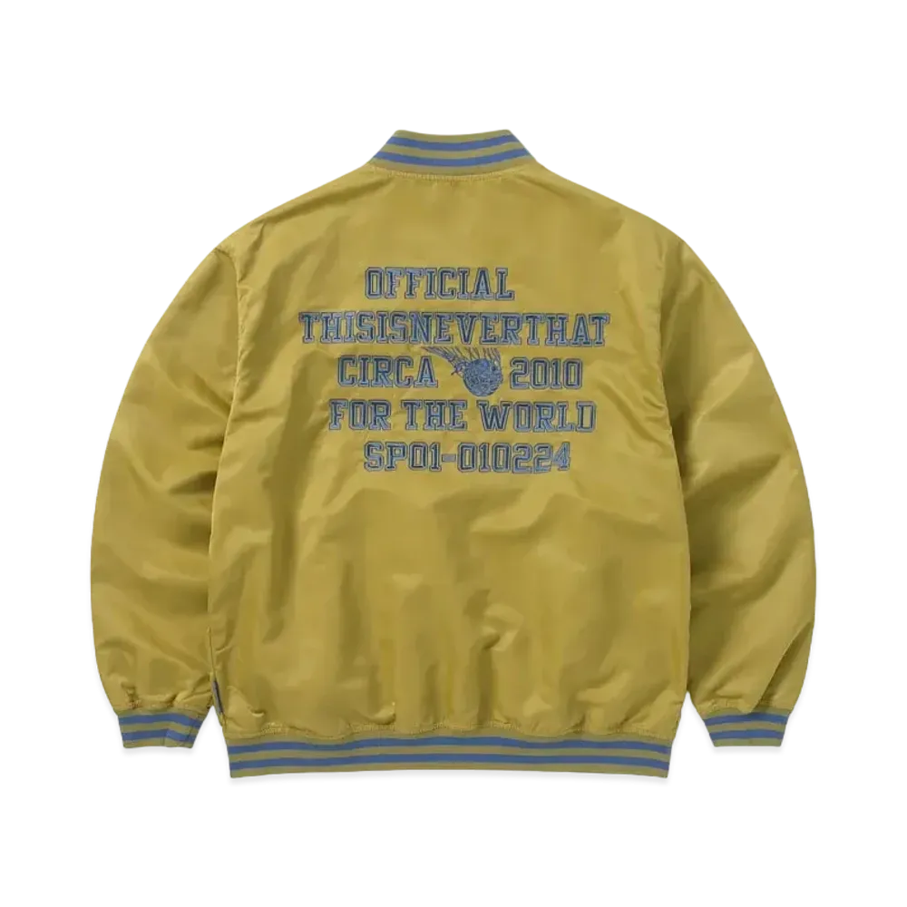 thisisneverthat Satin Varsity Jacket "Gold"