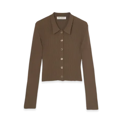 OUR LEGACY Women's Mazzy Polo "Tobacco Clean Cotton"