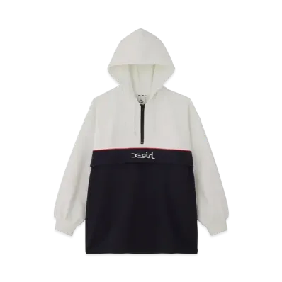 X-Girl Bicolor Anorak Sweat Dress "White"