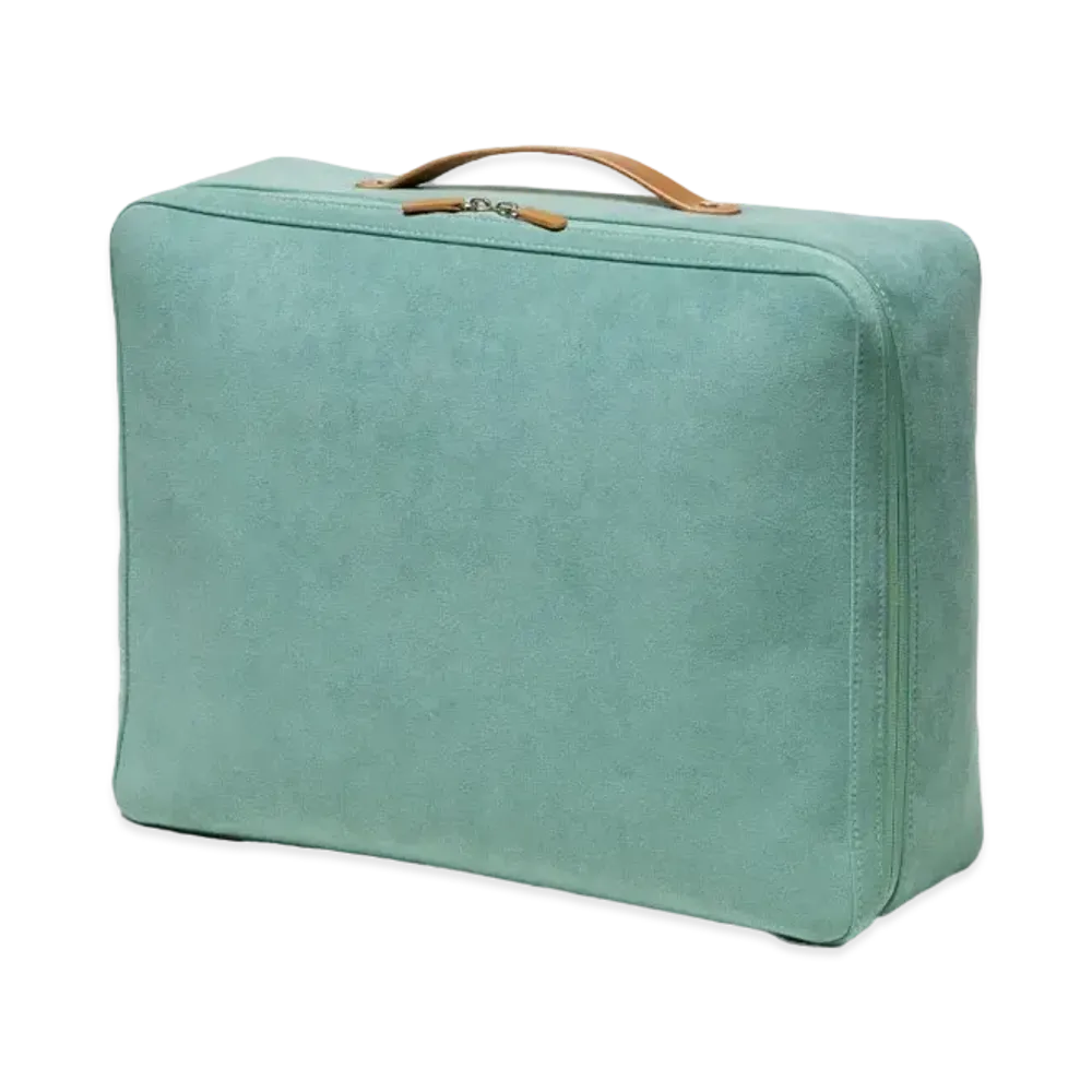 AURALEE Leather Big Travel Case Made By Aeta "Light Blue"