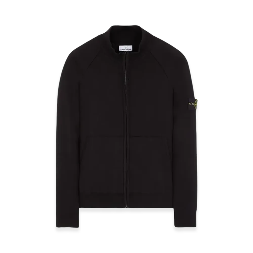 Stone Island 528A6 Soft Cotton Cardigan Knit - 23FW "Black"