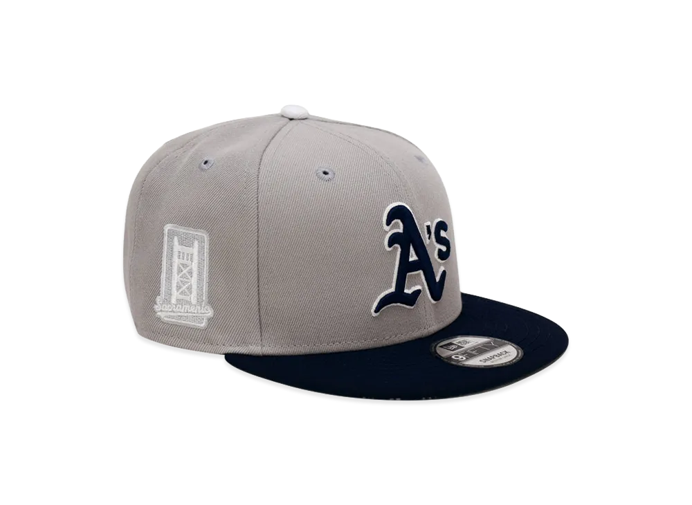 NEW ERA x THE CAP 9Fifty Paisley Block Athletics "Grey/Navy"