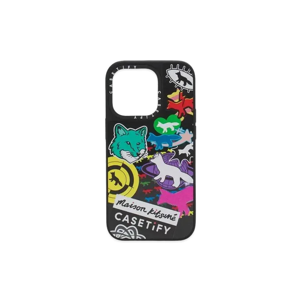 CASETIFY x MAISON KITSUNE Logo Stickers Case Iphone 15 Pro Max "Multi"