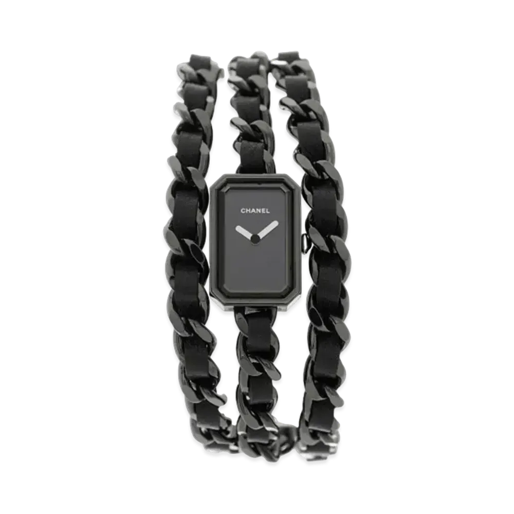CHANEL Premiere Rock Stainless Steel and Leather Limited Edition of 1000 "Black"