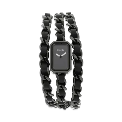CHANEL Premiere Rock Stainless Steel and Leather Limited Edition of 1000 "Black"